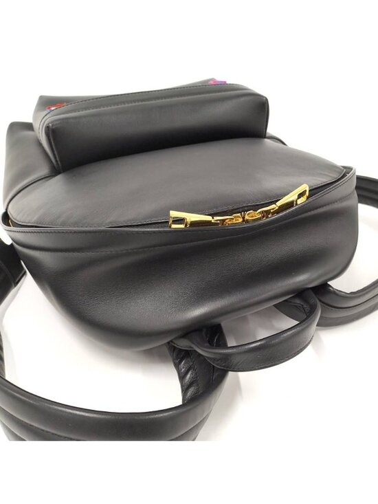 Versace Backpack Multicolor Logo Leather Black main image 8